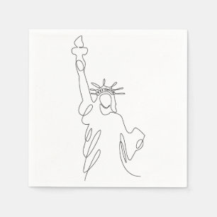 Statue of Liberty silhuette Napkin