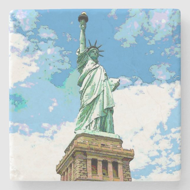 Statue of Liberty Stone Coaster (Front)