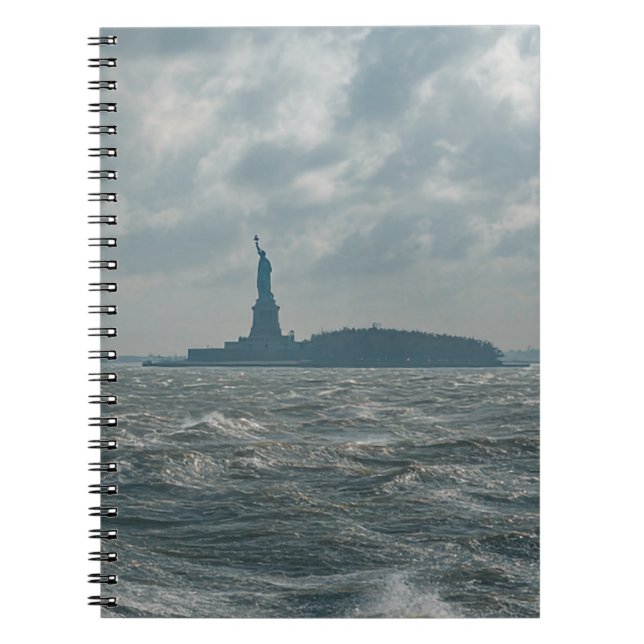 Statue of Liberty Stormy Waters Notebook (Front)