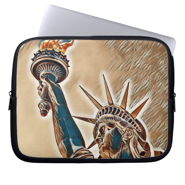 Statue of Liberty stylised Laptop Sleeve (Front)