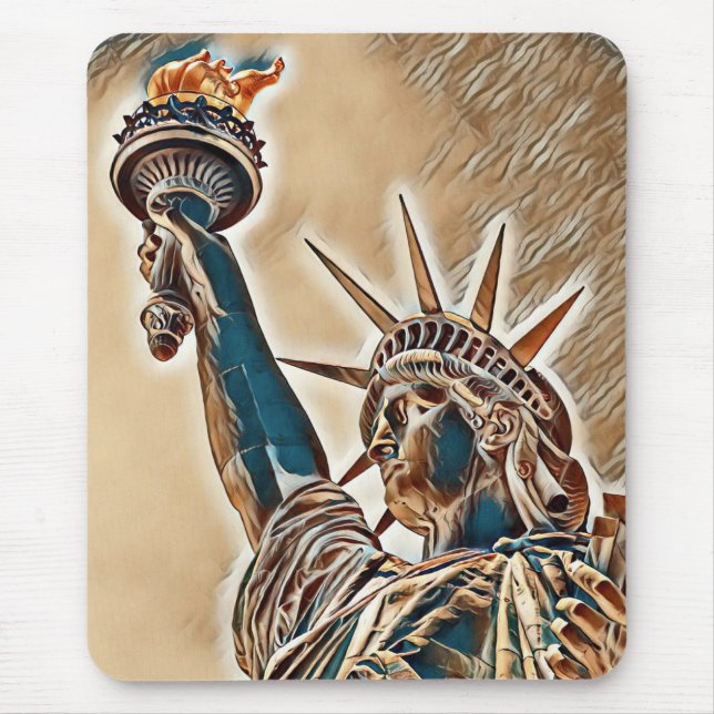 Statue of Liberty stylised Mouse Mat (Front)