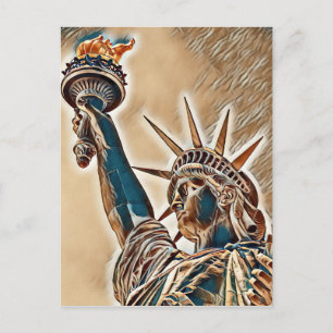 Statue of Liberty stylised Postcard
