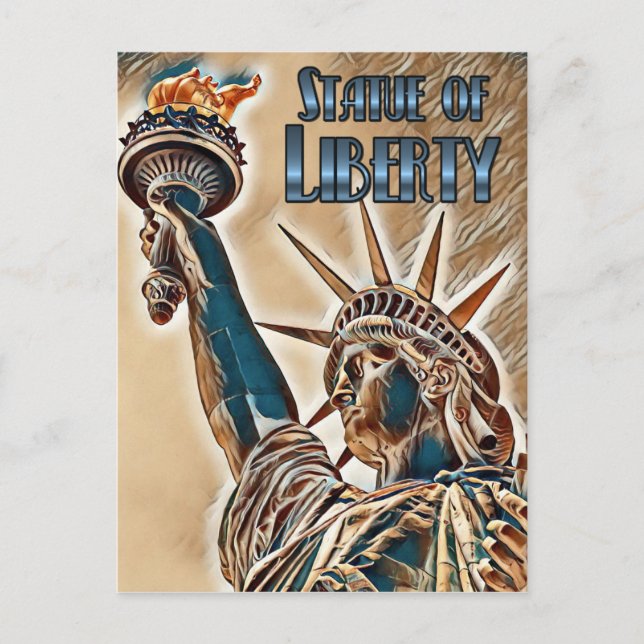 Statue of Liberty stylised Postcard (Front)