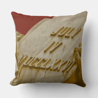 Statue Of Liberty Tablet Red Gold Cushion