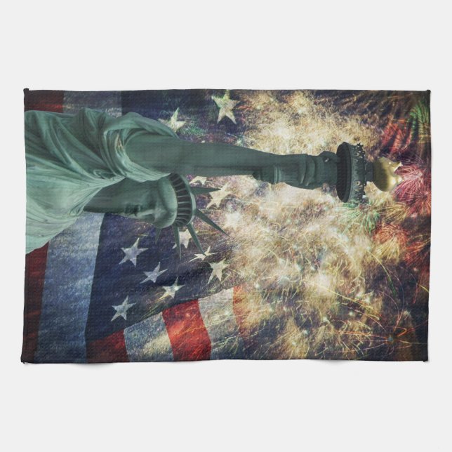 Statue of Liberty Tea Towel (Horizontal)