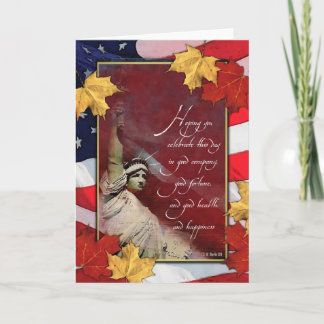 Statue of Liberty Thanksgiving Card