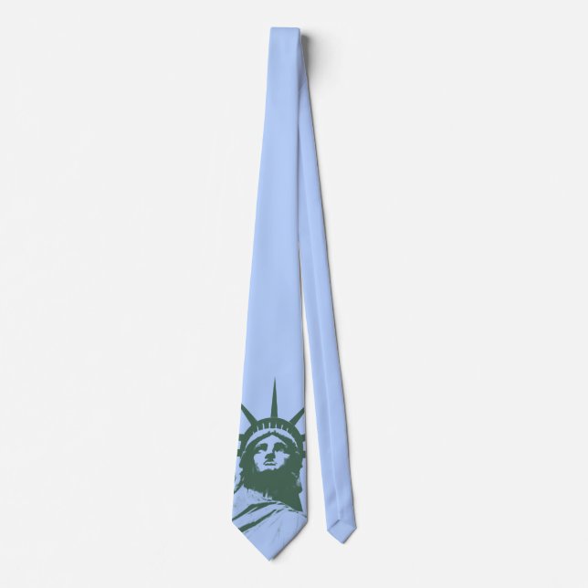 Statue of Liberty Tie NY City Souvenir Necktie (Front)