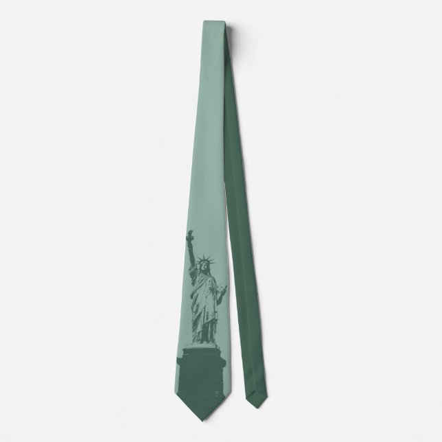 Statue of Liberty Tie NY City Souvenir Necktie (Front)