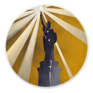 Statue of Liberty Torch & US Navy World War II Ceramic Knob