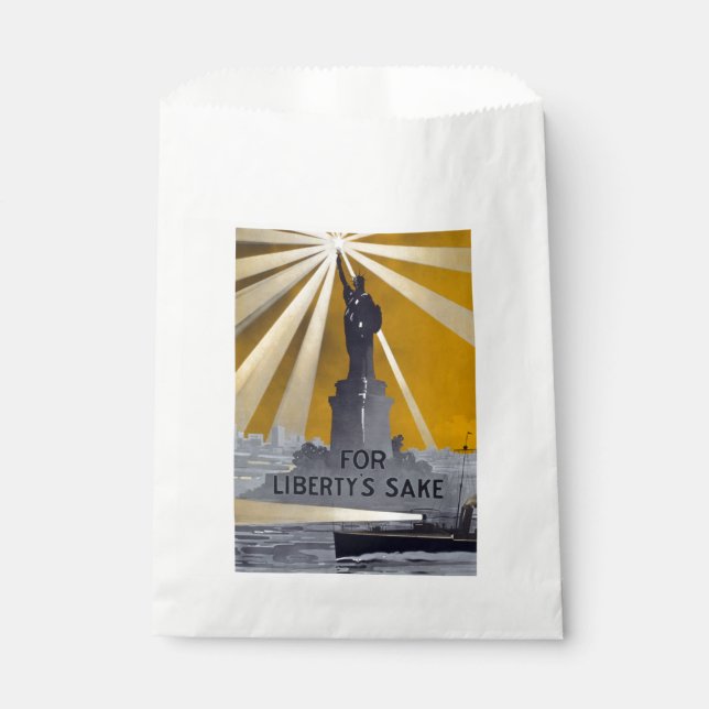 Statue of Liberty Torch & US Navy World War II    Favour Bags (Front)