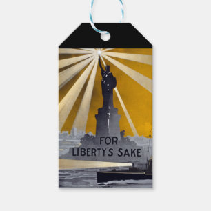 Statue of Liberty Torch & US Navy World War II    Gift Tags