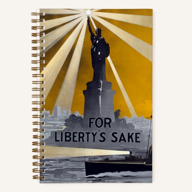 Statue of Liberty Torch & US Navy World War II    Notebook (Front)
