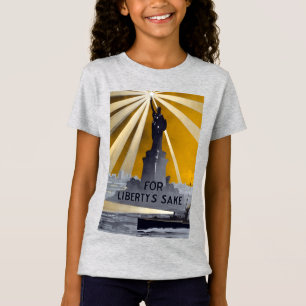 Statue of Liberty Torch & US Navy World War II T-Shirt