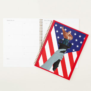 Statue of Liberty Torch with American Flag Planner