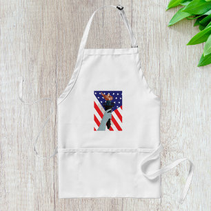 Statue of Liberty Torch with American Flag  Standard Apron