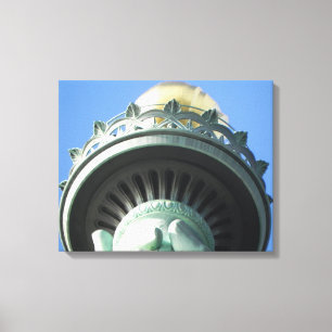 STATUE OF LIBERTY TORCH WRAPPED CANVAS PRINT