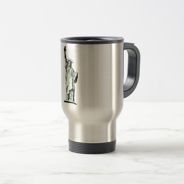 Statue of Liberty Travel Mug (Front Right)