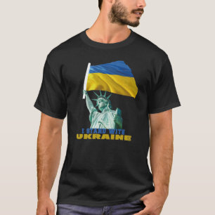 Statue of Liberty Ukraine Flag T-Shirt