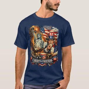 Statue of Liberty & Uncle Sam Freedom Tee