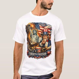 Statue of Liberty & Uncle Sam Freedom Tee