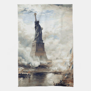 Statue of Liberty Unveiling 1886 Tea Towel
