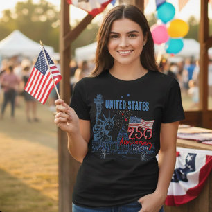 Statue of Liberty US 250 Years Anniversary Tri-Blend Shirt