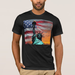 Statue of Liberty US Flag t-shirt