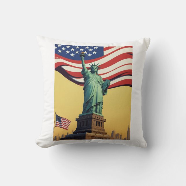 Statue of Liberty - USA Cushion (Front)