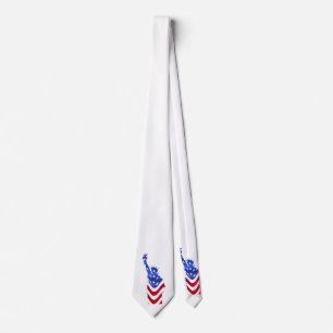 Statue of Liberty Usa Flag White Tie