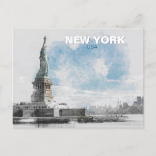 Statue of Liberty USA Holiday – Manhattan NYC  Postcard