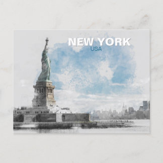 Statue of Liberty USA Holiday – Manhattan NYC Postcard
