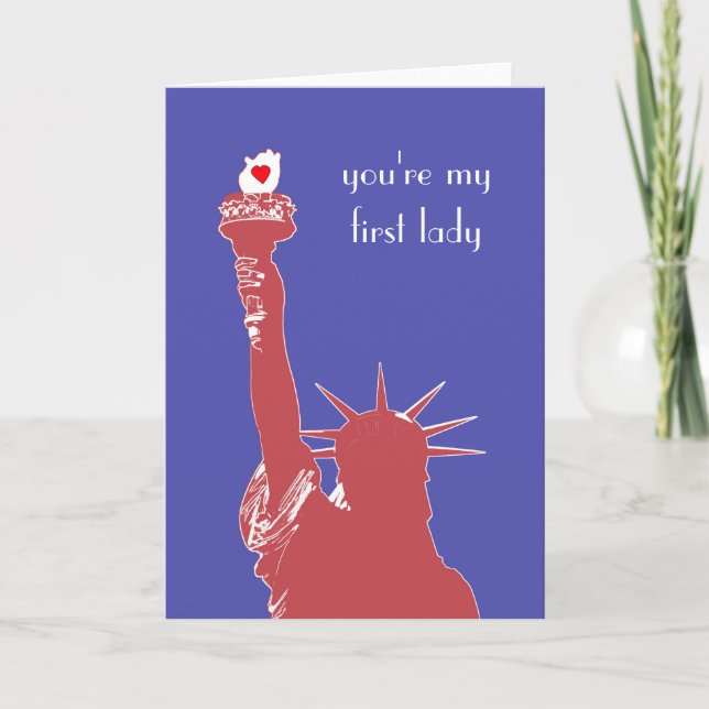 Statue of Liberty Valentines Card (Front)