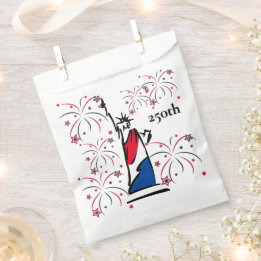 Statue of Liberty w/ Fireworks 250th Independence Favour Bags