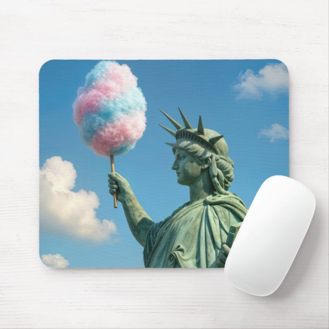 Statue of Liberty with Cotton Candy Mouse Mat (With Mouse)