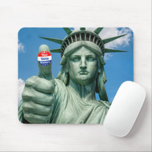 Statue of Liberty with Election Sticker Mouse Mat