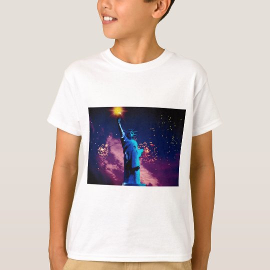 Statue of Liberty with fireworks T-Shirt
