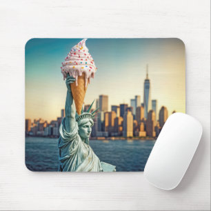 Statue of Liberty With Ice Cream Cone Mouse Mat