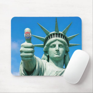 Statue of Liberty with Vote Early Election Sticker Mouse Mat