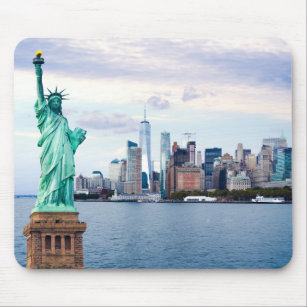 Statue of Liberty with World Trade Center Mouse Mat