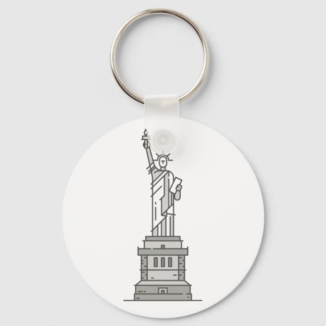 Statue of Liberty World landmarks Key Ring (Front)