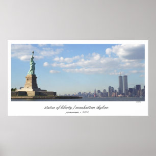 Statue of Liberty World Trade Centre Print