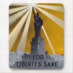 Statue of Liberty WPA New York Travel Ads Mouse Mat