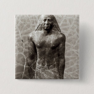 Statue of Mentuemhat, Governor of Thebes 15 Cm Square Badge