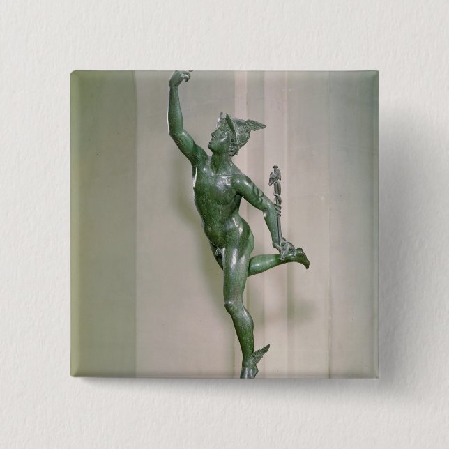 Statue of Mercury 15 Cm Square Badge (Front)