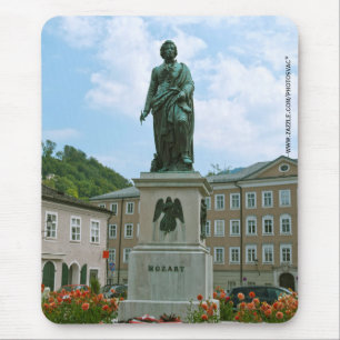 Statue of Mozart in Salzburg Mouse Mat