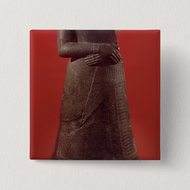 Statue of Napirasu, wife of Elamite King 15 Cm Square Badge (Front)