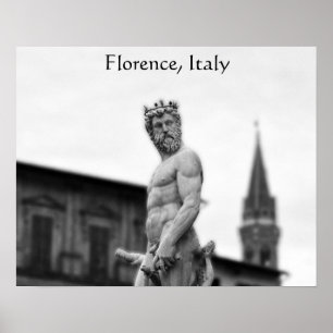 Statue of Neptune, Florence, Poster
