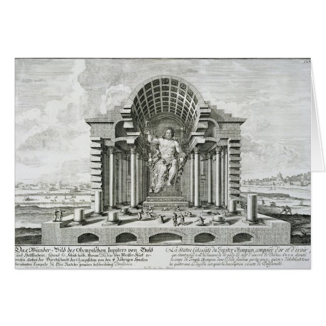 Statue of Olympian Zeus, made by Phidias in gold a (Front Horizontal)