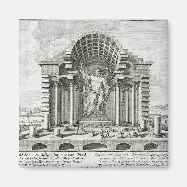 Statue of Olympian Zeus, made by Phidias in gold a Magnet (Front)