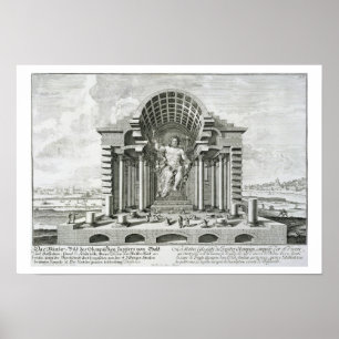 Statue of Olympian Zeus, made by Phidias in gold a Poster